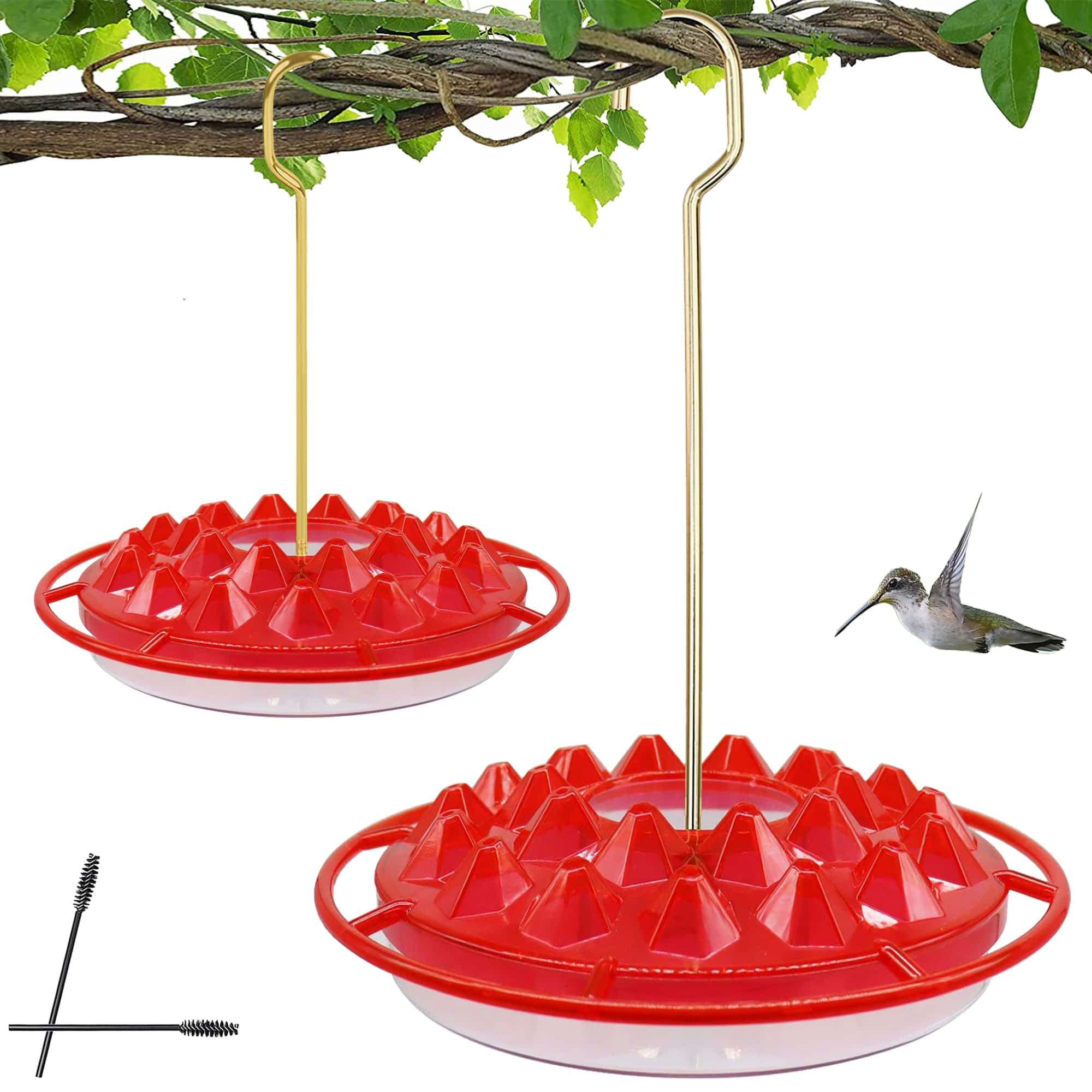 Hummingbird Feeders for Outdoors Hanging Set of 2 10 oz Wild Bird Feeder with 25 Feeding Ports
| Hummingbird Feeders fo